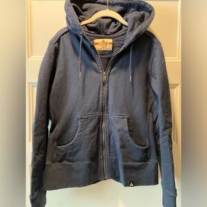 Navy Zipper Hoodie - L